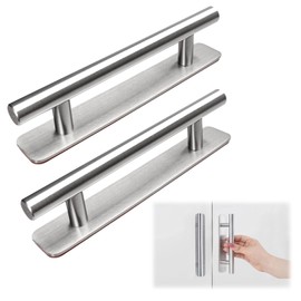 2 PCS Stick on Handles,Cabinet Door Pull Handle,No Drilling Silver Sliding Door Handle,150X25mm Stick on Door Handles for Fridge Kitchen Bathroom Closet Wardrobe Dresser Window Handle