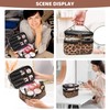 Large Capacity Travel Cosmetic Bag, Leopard Print Makeup Bag Waterproof