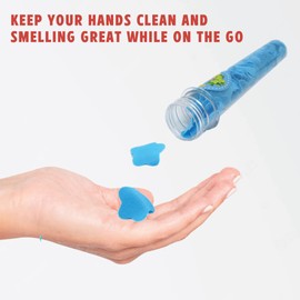 Gadgetime USA Flower Paper Soap Sheets (Assorted Colors) - Portable Disposable Travel Bath Confetti - for Indoor, Travel, Camping, Hiking, Outdoor (5 Tubes)