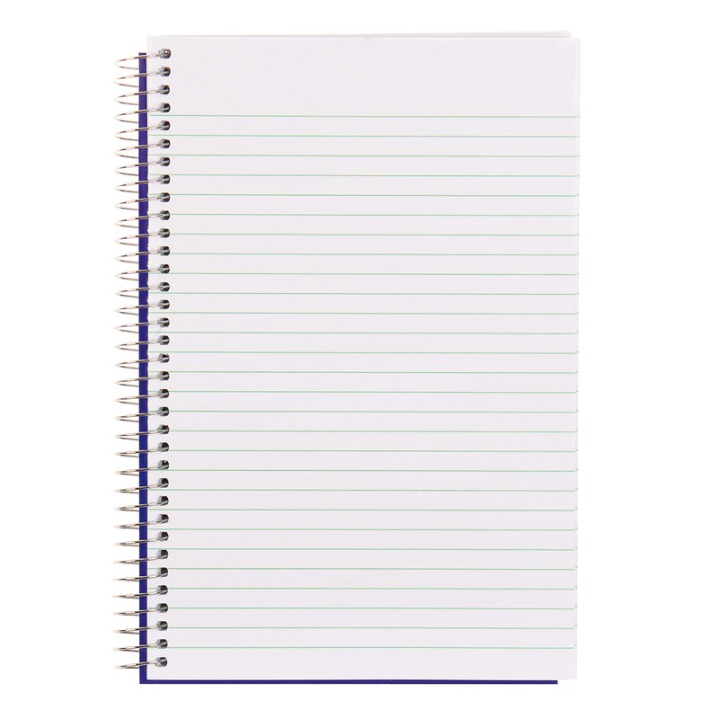 Blueline Steno Pad/Note Pad, Spiral Binding with Flexible Blue Cover,