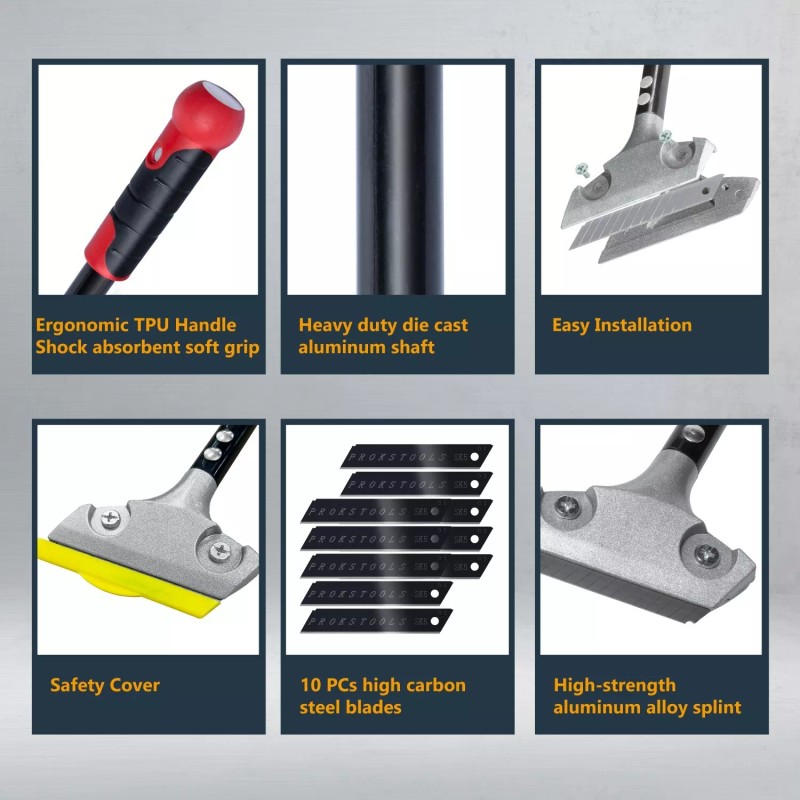 Powertec 24 Inch Heavy Duty Razor Scraper - 4" Wide