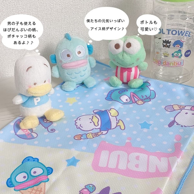 Sanrio Cool Towel, Pom Pom Purin CoolTOWEL with Portable Bottle,