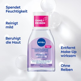 NIVEA Soothing Micellar Water, Micellar Cleansing Water for Sensitive Skin, Fragrance-Free Facial Toner with Dexpanthenol and Amino Acid Complex, Moisturising Facial Cleansing (100 ml)
