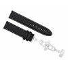 Ewatchparts 22mm Smooth Leather Band Strap Deployment Clasp Compatible With