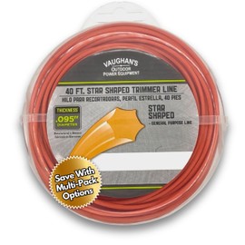 Vaughan's Master Line .095" Trimmer Line, 30ft | Red Star Shaped Polymer | Universal Weed Eater String for Gas & Electric & Battery Models | Made in The USA (1 Pack)