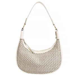 Otikwio Straw Beach Shoulder Bags for Women Crescent Summer Woven Purse Vacation Handbags Clutch Purse Underarm Hobo Tote Bag 2025