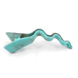 Mini Wave Hair Clip in Turquoise Marbled Size Small Approx. 9 cm Long Made in Germany