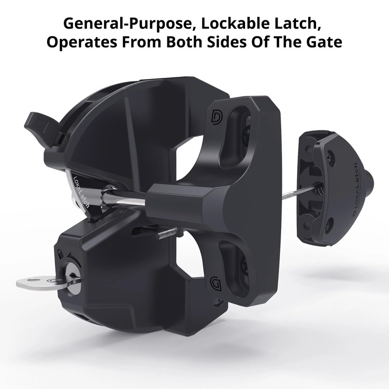 D&D Technologies LL3ABL LokkLatch Gate Latch with External Access Button,