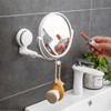 Holibanna Wall Mounted Makeup Mirror Folding Rotating Vanity Mirror for