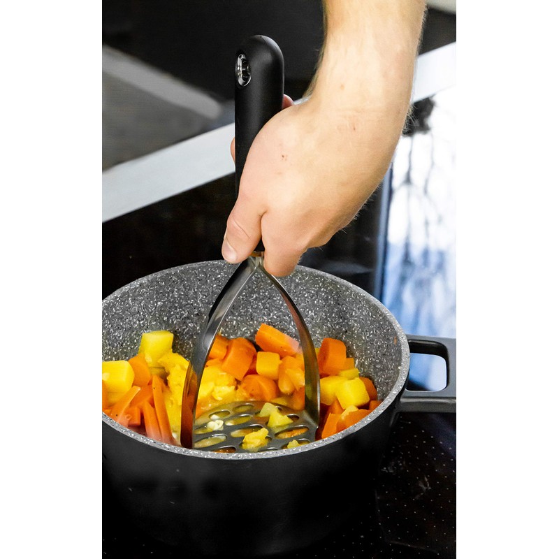 MasterClass Potato Masher, Manual Mash Potato Maker, Stainless Steel with