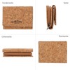 Gusti August Wallet Brown Leather Product Vegan, Natural cork, Retro