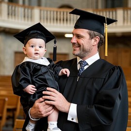 GraduatePro Infant Toddler Graduation Cap and Gown Set for Baby with Tassel Black 15