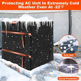 TRELC Winter Air Conditioner Covers for Outside Units, 3mm Thickened Insulation EPE Foam for Insulation, Heavy Duty 600D Winter AC Cover, 5 Layers Insulation AC Unit Cover(36"W x 36"D x 39"H)