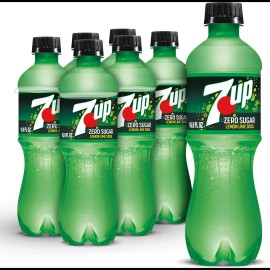 7UP Caffeine Free Zero Sugar Lemon Lime Soda Pop, 16.9 fl oz, 6 Pack Bottles