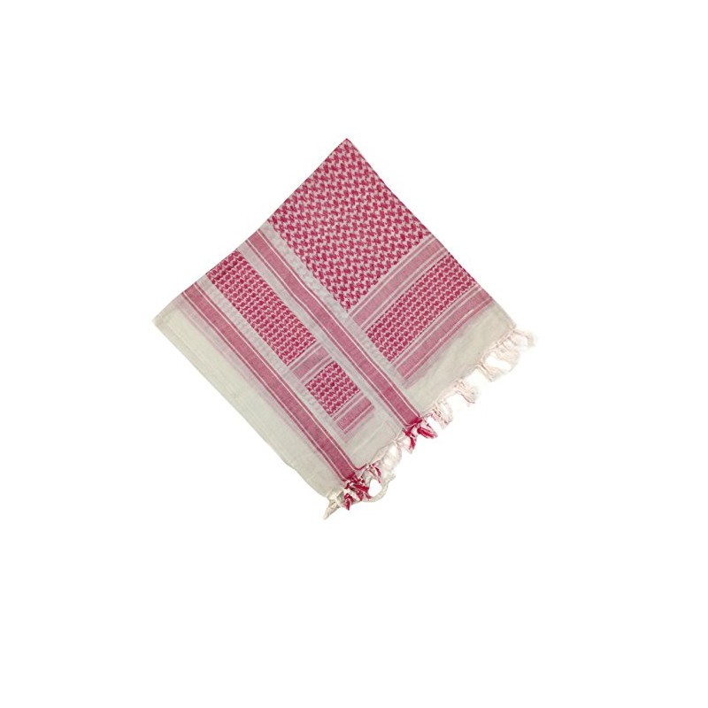 Palestinian Scarf - White Red