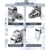 Phivan Foot Operated Faucet Valve - Hands-Free Sink Pedal Brass