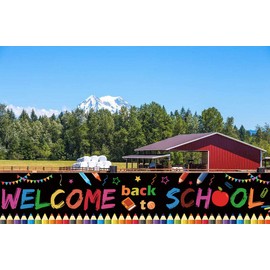 Large Welcome Back to School Party Banner Decoration 2020,First Day of School Party Supplies Photo Booth Prop Wall Decorations for Indoor/Outdoor(8.2 ×1.5ft)