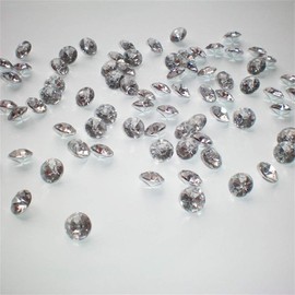 Time to Sparkle 5000 4.5MM Scatter Diamonds Table Crystals Acrylic Confetti Wedding Party (Silver)