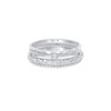 Elli Women's Stacking Ring Set of 4 Twisted in 925