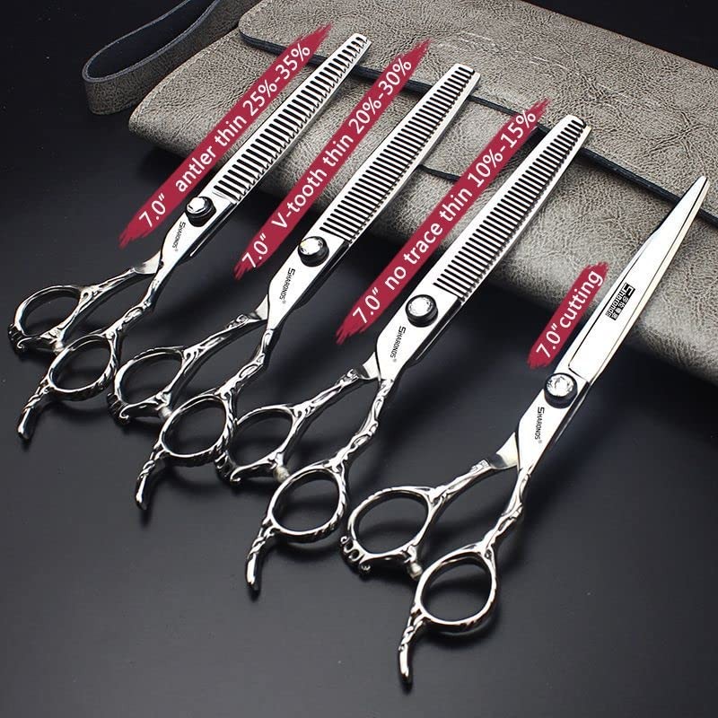 Tijeras profesionales de peluquería de 19 cm, 4 piezas, 17,78