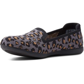 Clarks womens Carly Dream Loafer, Stone Interest Knit, 6 Wide US