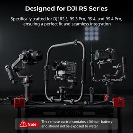 SMALLRIG Handle with Follow Focus for DJI RS 2 / RS 3 Pro/RS 4 / RS 4 Pro Gimbal Stabilizer, Handle with 1/4"-20 locating Holes and a Cold Shoe Mount, Max Load 4.4lb