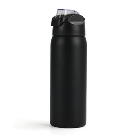 MEBRUDY 32 oz Insulated Water bottle with Straw, Stainless Steel Water bottles With Leak Proof Locking, Keep Cold 24 hours and BPA-Free for Sports, Travel, Gym and School, Black