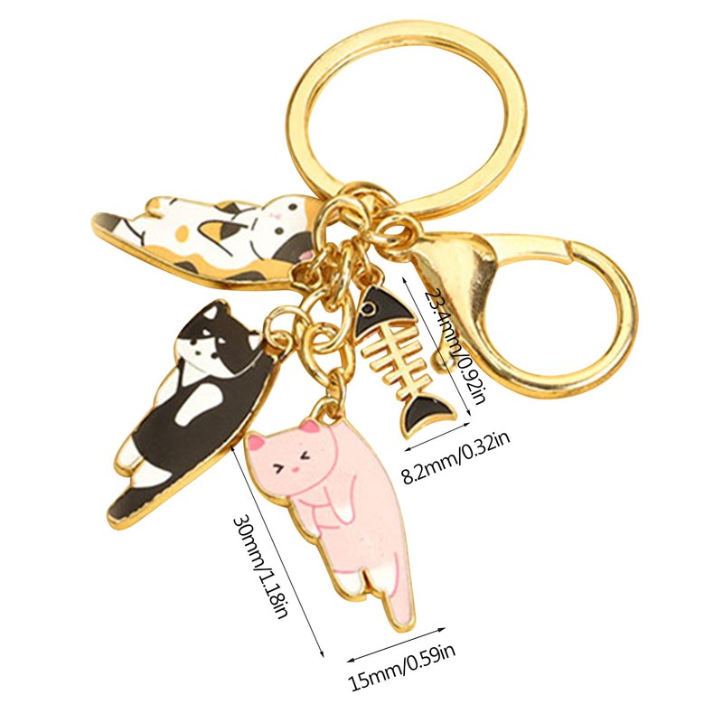 Cat Fish Bone Key Ring Jewelry Cat Fish Bone Keychain