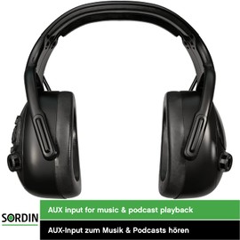 Sordin left/Right CO Pro Capsule Ear Protection - Active Earmuffs - Electronic Hearing Protectors for Work, black, One Size