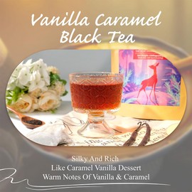 WT WEETEE Vanilla Caramel Black Tea,100 Count Caramel Vanilla Flavored Black Tea Bags, Mellow & Smooth, Sweet Aroma