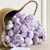 Flores de seda de peonía, 27 cabezas, florero de mesa,