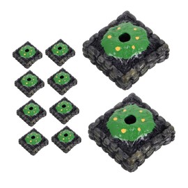 Operitacx 10pcs Base Mini House Bed Miniature Ornaments for Mini Tree Tabletop Decor Beds for Mini House Miniature Basing Landscape Decoration Mini Bed Decor Plastic