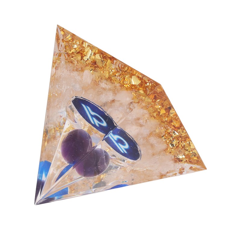 Constellation Pyramid Stone for Positive Energy Reduce Stress Chakra Resin