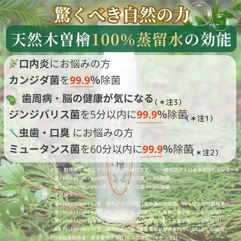 Kiso Cypress Toothpaste Gel, Includes 5 Floss Picks, 99.9% Disinfected,