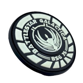Battlestar Galactica BSG 75 Officer Black Glow in The Dark PVC Airsoft Cosplay Patch