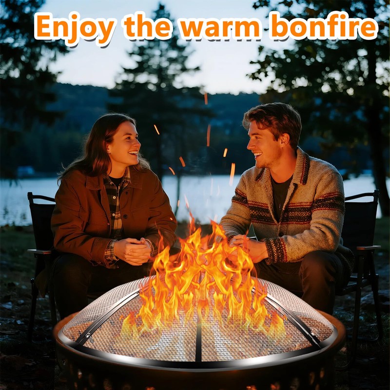 24 Inch Fire Pit Spark Screen,Stainless Steel Fire Pit Screen