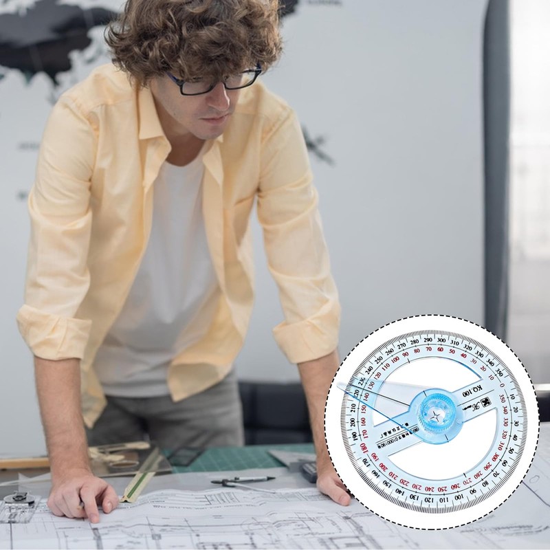 3 Pcs Protractor Circle Protractor, 360 Degree Protractor Angle Measure