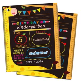 First Day of School Chalkboard,My First Day of School Board,Starting School Gifts,Back to School Chalk Board for Kids,Last Day of School Decorations,Double Sided Chalkboard Sign