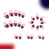 Independence Day Press on Nails Short Square Shaped Artificial Extra