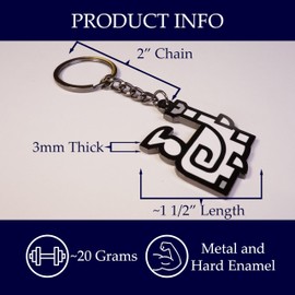 4th Wall Design GuildMark Hunting Horn Keychain - Monster Hunter Keychain (Includes one 1.5 inch Metal Weapon Icon Keychain)
