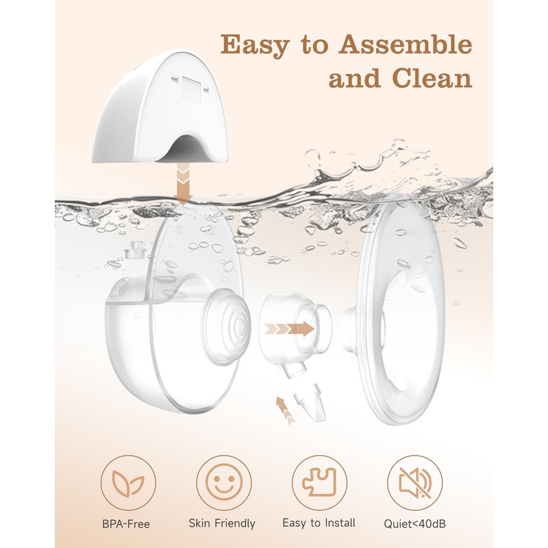 Electric Breast Pump Hands Free, Wearable Breast Pump with 4