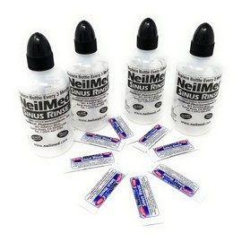 NeilMed Sinus Rinse 4pcs Bottles 8 OZ+8 Packet Exp: 04/2028