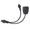 Power Plug Cable 30cm Y Shape IEC320 C6 Male to