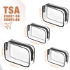 Tavvke 4 Pack Clear Toiletry Bags for Travel, TSA-Approved Waterproof