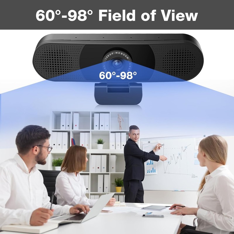 EMEET 3 in 1 Webcam - 1080P Webcam with Microphone