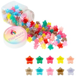 FLAREANN Star Hair Clips - Colorful Tiny Jelly Hair Accessories for Girls, Cute 90s Y2K Mini Claw Clips, Set of 100