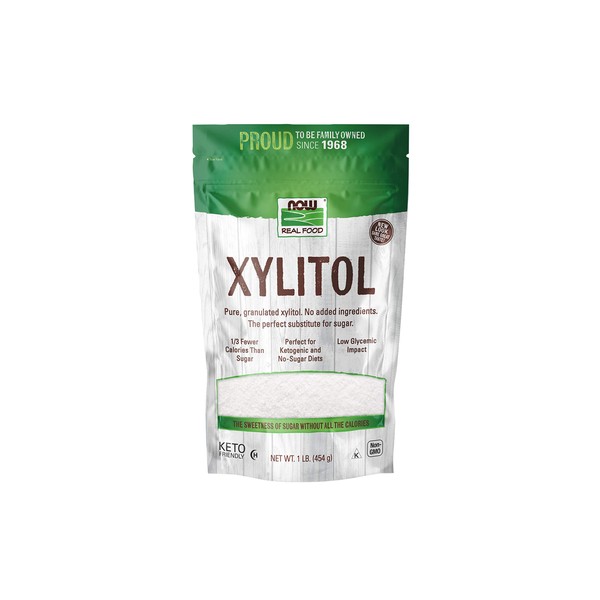 NOW Natural Foods, Xylitol, Pure with No Added Ingredients, Keto-Friendly, Low Glycemic Impact, Low Calorie, 1-Pound (Packaging May Vary)