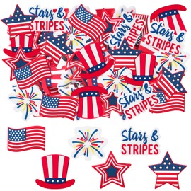 36pcs 4th of July Shoe Charms Cute Shoe Decoration Charms for Teens Kids Adults, Independence Day Party Favors Accessories (4th of July)