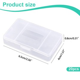 WeddHuis Pack of 20 Transparent Protective Cases Protective Game Cartridge Case Dust Protective Game Cartridge Protective Case Playing Card Case Card Boxes for Game Boy Advance for GBA Game Card