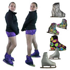 UniqGarb Polartec Thermal Ice Skate Foot Warmer Boot Cover Skate Cover ice Skate Covers for Blades Roller Skate Covers Purple Fleece
